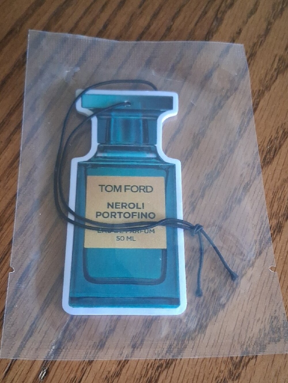 Tom Ford Neroli Portofino Teal & Gold Hanging Air Freshener - Picture 2 of 3